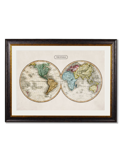 c.1800s Map of the World detail – Leya Buster Interiors