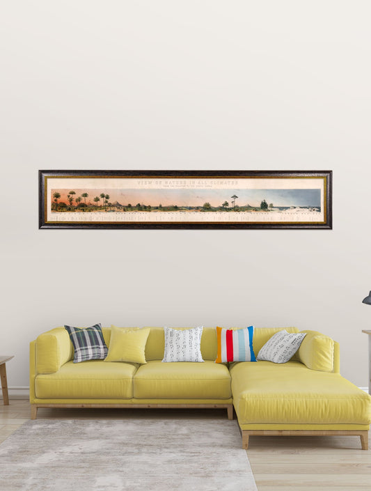 c.1852 View of Nature in all Climates – From the Equator to the Arctic Circle – framed wall art at Leya Buster Interiors