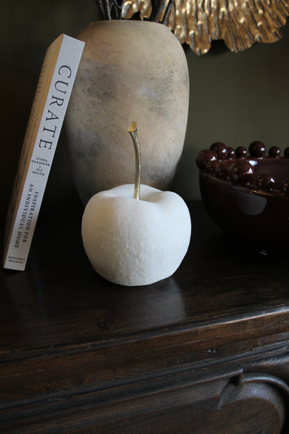 Quartz White Decorative Apple for coffee table decor