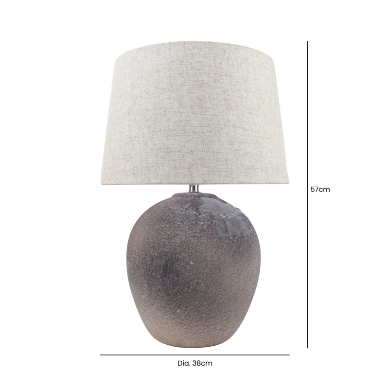 Light Brown Stone Table Lamp