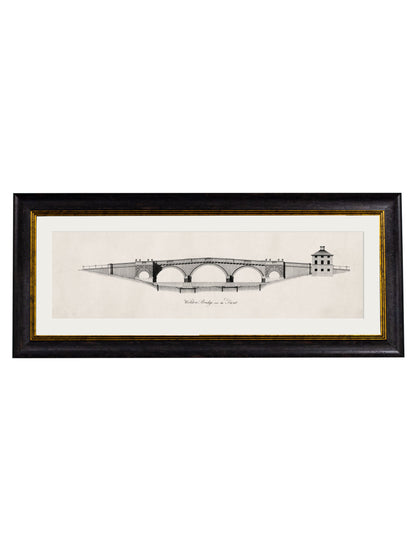 c.1700's Architectural Elevations of Bridges styled view – Leya Buster Interiors